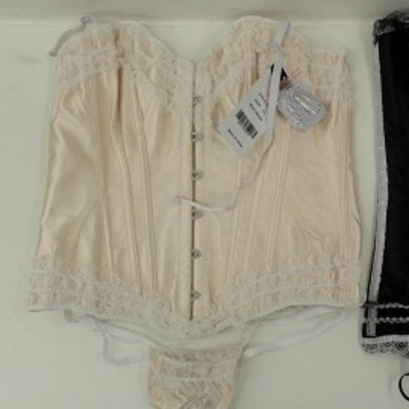 Nwt Corset Bustier Bone in Lace up  Size Xl - Picture 1 of 10